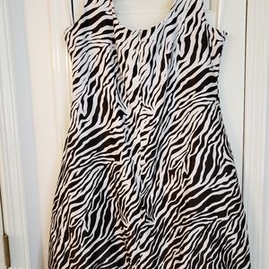 White animal print mini dress - Above knee level